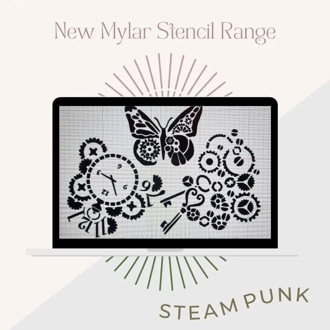 Mylar Stencils | Steampunk | A3 | Its So Chic Furniture Art - Phoenix Furniture Studio