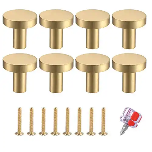 HAOCHEN 8 Pcs Solid Brass Door Knobs