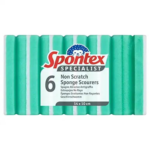 Spontex Specialist Non Scratch Sponge Scourers (Pack of 6)