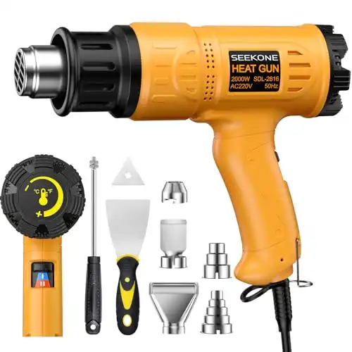 SEEKONE 2000W Professional Hot Air Gun 50 - 600 Variable Temperature