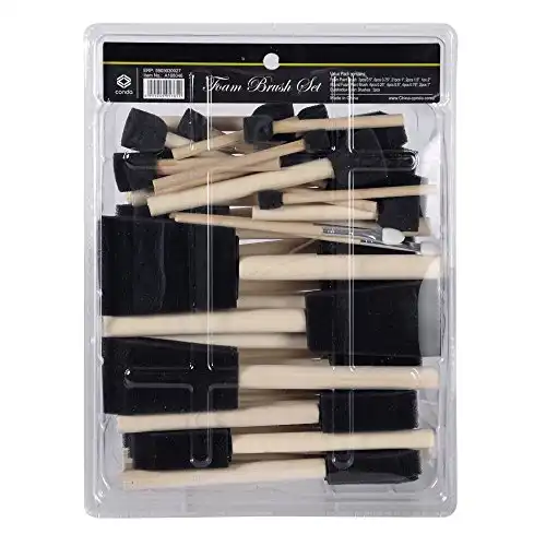 50 Piece Assorted Foam Brush Set