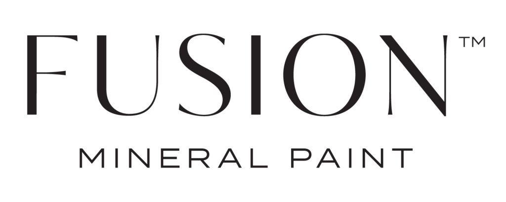 The image displays the logo of "Fusion Mineral Paint," featuring the name in large, black uppercase letters. The word "FUSION™" is prominently centered on a white background, with "MINERAL PAINT" in smaller, uppercase letters beneath it—ideal for those passionate about painting furniture.