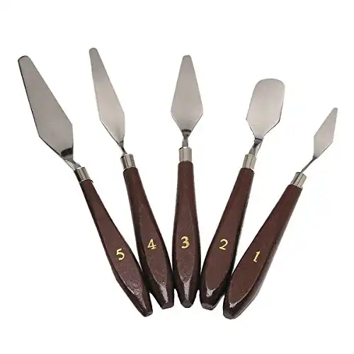 5-Piece Painting Knife Set, Spatula Palette Knife Painting Mixing Scraper