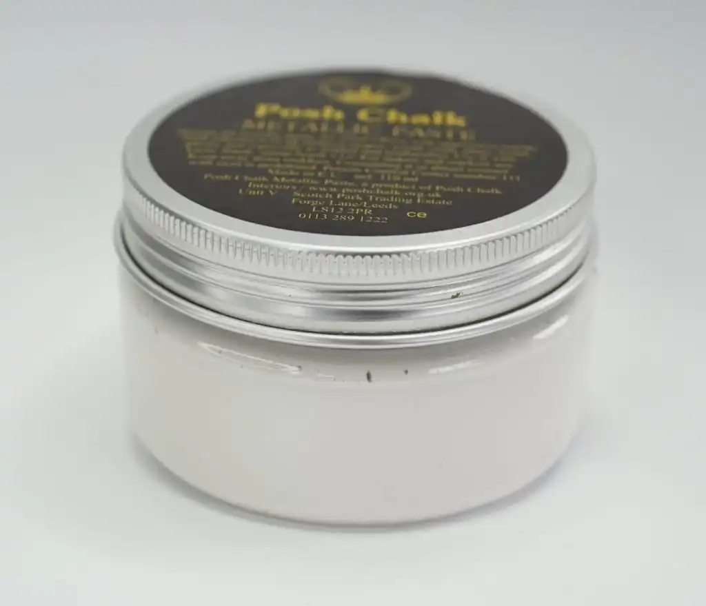 Posh Chalk Metallic Paste - White Titanium 110ml - Posh Chalk Interiors