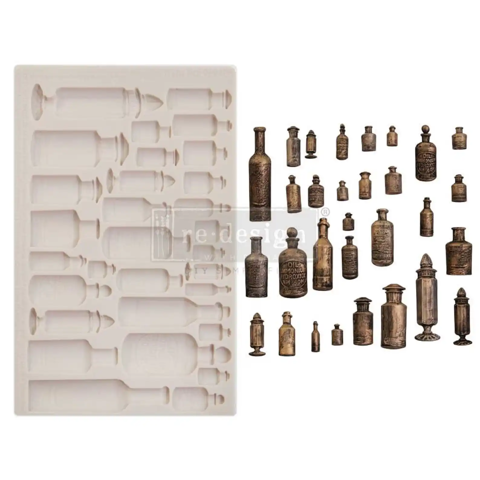 Apothecary Bottles Decor Mould, Finnabair From REDESIGN WITH PRIMA, Silicone Mould - Etsy UK