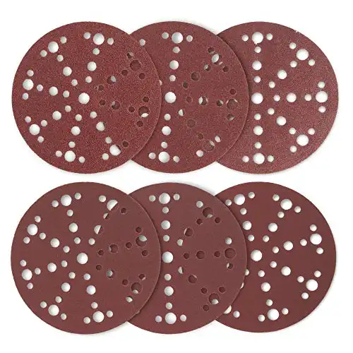 WAbrasive Assorted 6inch 150mm Sanding disc Hook and Loop Grit 40-240 Sandpaper Set of 60 | 48-Holes Dust-Absorbing Surface | Suitable for Festool Rotex 150 with 150mm Sanding Pads