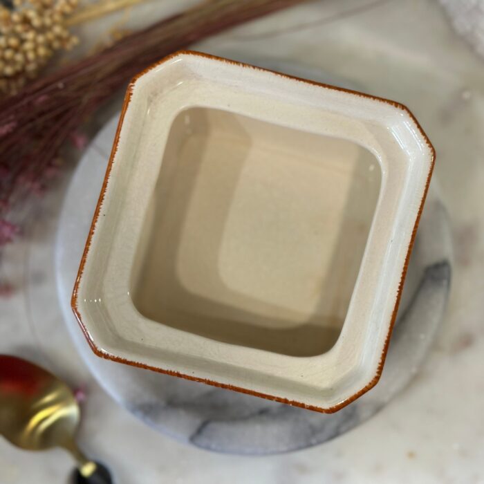 Vintage Hand-Painted English Porcelain Sugar Bowl with Silver Plated Lid - Sandland Ware - Image 7