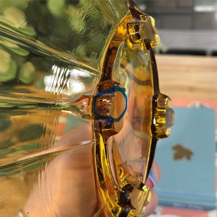 Vintage Sowerby Art Deco Amber Glass Footed Bowl - 1930s Serving Dish