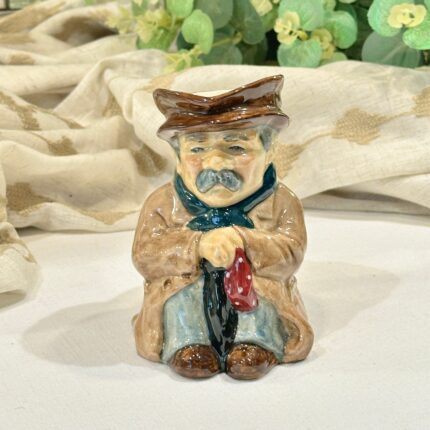 Vintage Roy Kirkham "Poor Man" Toby Jug, Hand Painted Staffordshire, Collectable