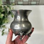 Vintage English Pewter Vase - 3 Lion Paw Feet - Image 3