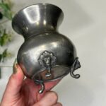 Vintage English Pewter Vase - 3 Lion Paw Feet - Image 4