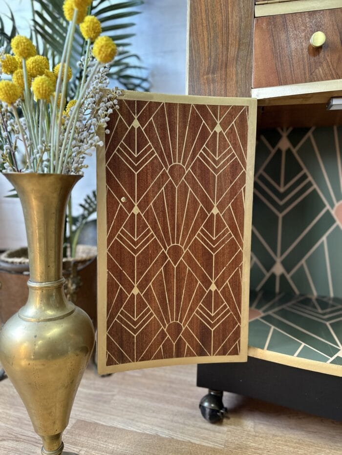 Cocktail Cabinet, Vintage Drinks Bar, Art Deco, 1930’s Drinks Unit, Retro Bar, Walnut - MADE TO ORDER - Image 10