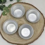 Vintage French Aluminum Pudding Moulds Tins Set of 4 Individual Timbale Moulds