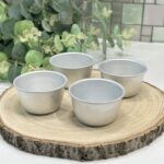 Vintage French Aluminum Pudding Moulds Tins Set of 4 Individual Timbale Moulds