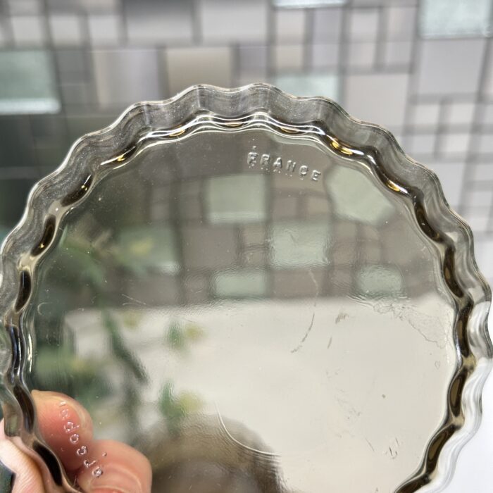 Vintage Arcopal Smoked Glass Tart Dishes Set 5 France Tartlet Moulds