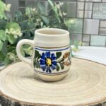 Vintage Hand-Painted Floral Pitcher & 2 Mugs Set Ceramic Folk Art