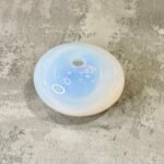 Sugahara Opaline Glass Vase Japan Modernist Pebble Low Bowl SGHR Opalescent