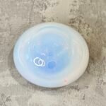 Sugahara Opaline Glass Vase Japan Modernist Pebble Low Bowl SGHR Opalescent