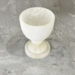 Small Alabaster Goblet Chalice Egg Cup Mineral Specimen Display