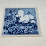 Vintage Delft Blue Floriade 1992 Tile Dutch Holland Souvenir