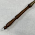 Vintage Brass Toasting Fork Fireplace Tool Long Wooden Handle Decor