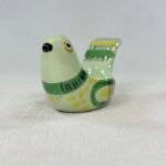 Hand-Painted Bird Egg Cup Ceramic Folk Art Pottery Signed