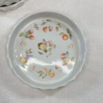 5 Vintage Tartlet Dishes Porcelain Fruit Pattern GL Korea Baking Moulds