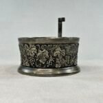 Silver Plated Wine Bottle Coaster Grapevine Design French Vintage