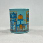 Vintage Staffordshire Potteries Fireplace Mug Teal Blue Orange