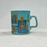 Vintage Staffordshire Potteries Fireplace Mug Teal Blue Orange