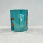 Vintage Staffordshire Potteries Fireplace Mug Teal Blue Orange