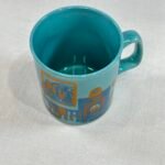 Vintage Staffordshire Potteries Fireplace Mug Teal Blue Orange