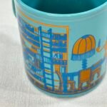 Vintage Staffordshire Potteries Fireplace Mug Teal Blue Orange