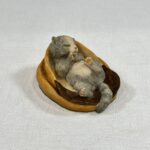 Aynsley Mastercraft Sleeping Cat Figurine 1981 Resin Hand Painted