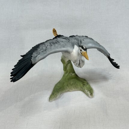 Vintage Goebel Grey Heron Figurine Bird Porcelain 1975 Rare