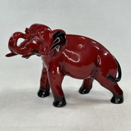 Royal Doulton Flambe Elephant "Trunk in Salute" c1926-62 (Restored)