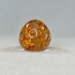 Vintage Murano Glass Paperweight Floral Design 1960s Mid-Century