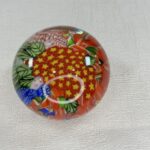 Vintage Murano Millefiori Paperweight 1960s Floral Italy