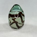Mdina Glass Paperweight Egg Earth Tones Malta Michael Harris