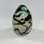 Mdina Glass Paperweight Egg Earth Tones Malta Michael Harris