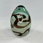 Mdina Glass Paperweight Egg Earth Tones Malta Michael Harris