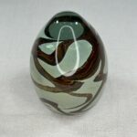 Mdina Glass Paperweight Egg Earth Tones Malta Michael Harris