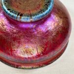 Vintage Royal Brierley Iridescent Glass Bowl Michael Harris 1980s