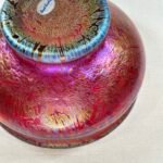 Vintage Royal Brierley Iridescent Glass Bowl Michael Harris 1980s