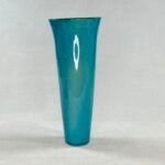 Jane Cox Studio Pottery Vase Turquoise Glaze Isle of Wight Signed