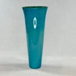 Jane Cox Studio Pottery Vase Turquoise Glaze Isle of Wight Signed