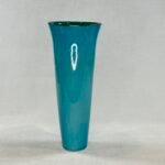 Jane Cox Studio Pottery Vase Turquoise Glaze Isle of Wight Signed