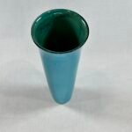 Jane Cox Studio Pottery Vase Turquoise Glaze Isle of Wight Signed