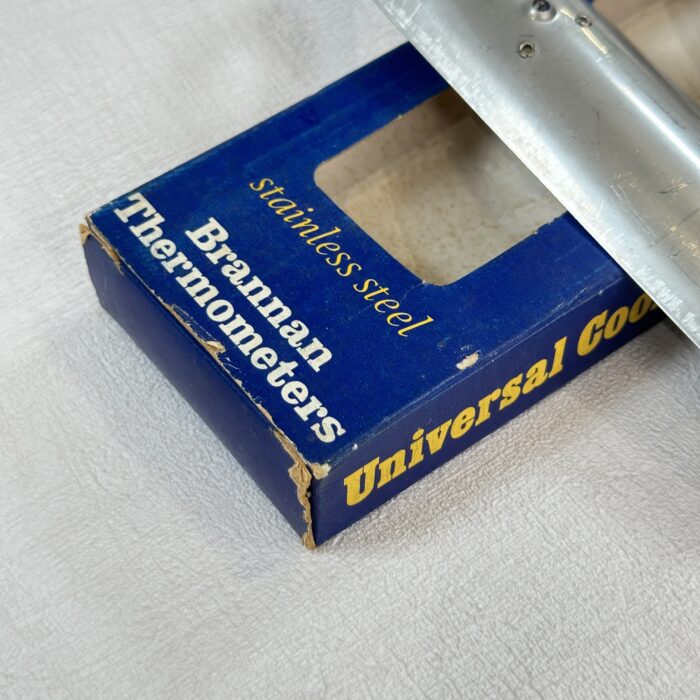 Vintage Universal Cookmeter Thermometer Stainless Steel 9" Boxed 1970s