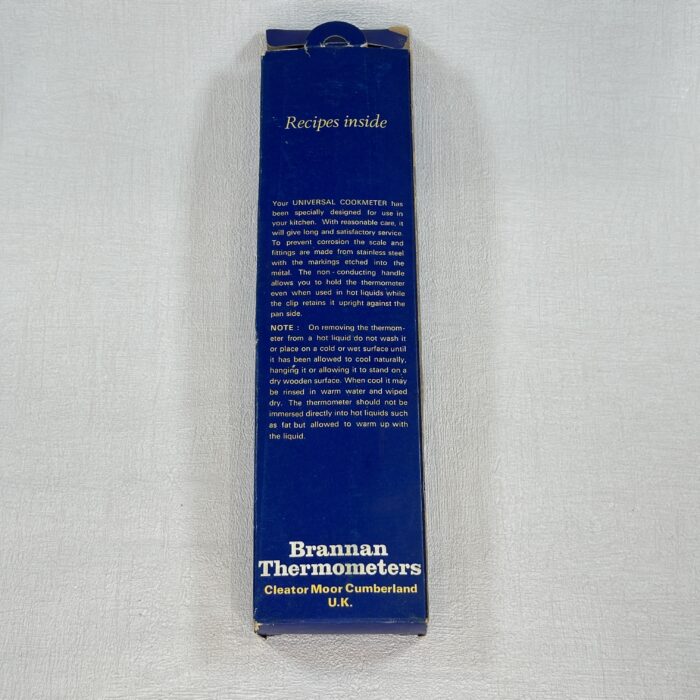 Vintage Universal Cookmeter Thermometer Stainless Steel 9" Boxed 1970s